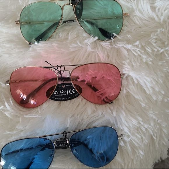 New clear transparent aviator unisex uvv400 protec - Picture 1 of 1